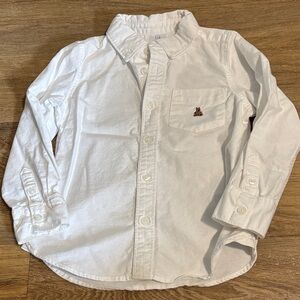 GAP Kids Ivory Button-Down Shirt with Bear Detail